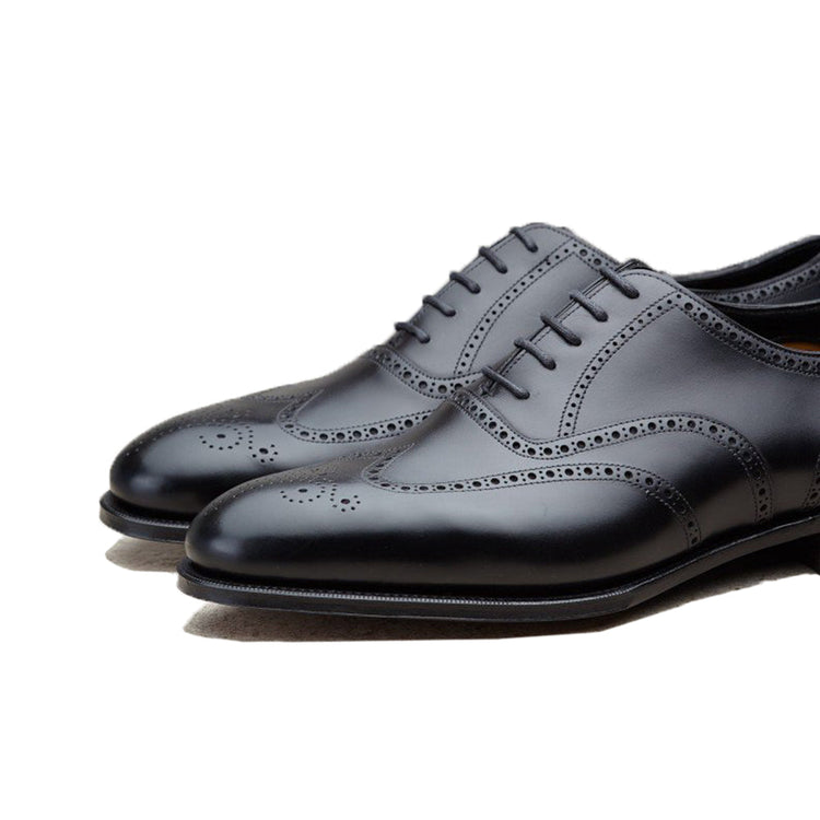 Black Leather Gedling Brogue Oxfords