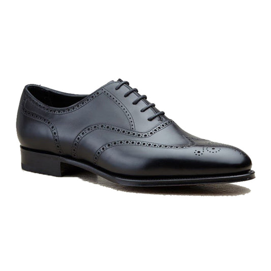 Height Increasing Black Leather Gedling Brogue Oxfords