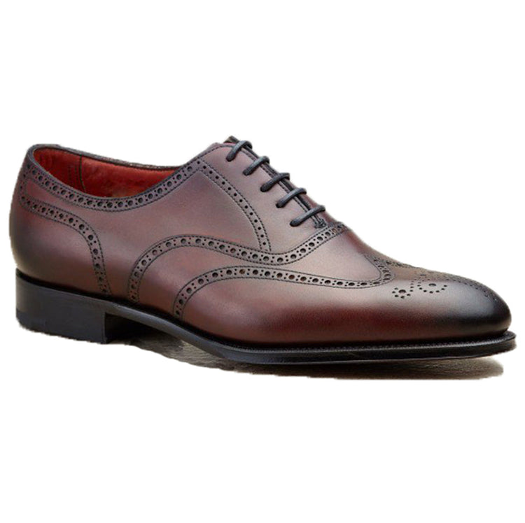 Mahogany Brown Leather Gedling Brogue Oxfords