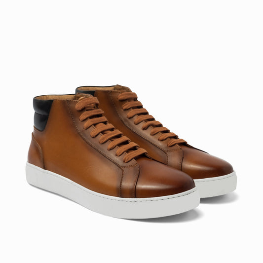 Tan Leather Angus Sneaker Boots