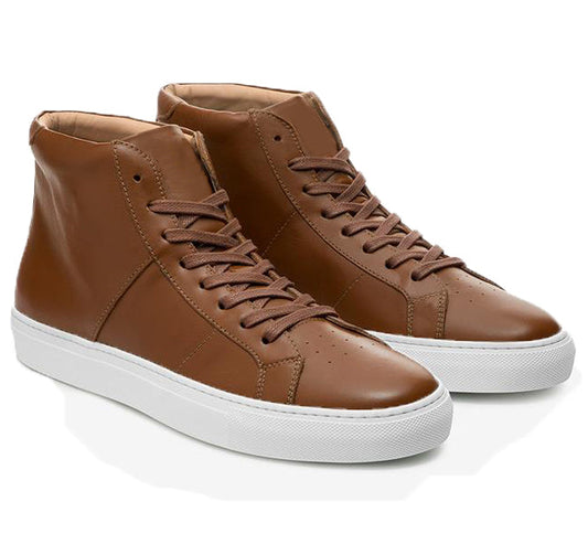 Height Increasing Tan Leather Coleman Sneaker Boots