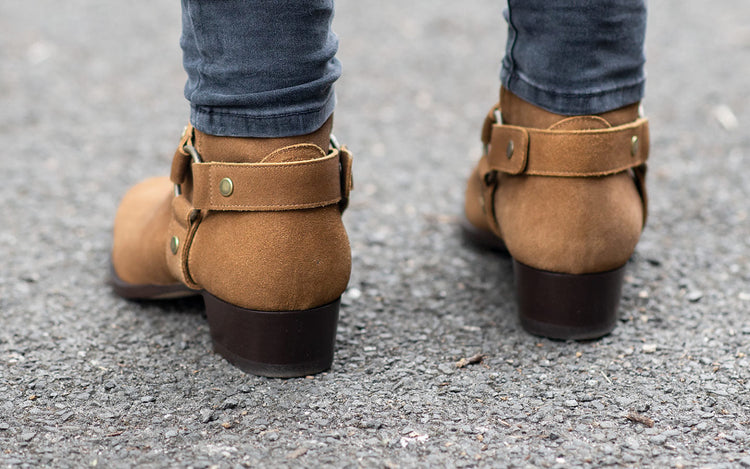 Tan Suede Ravien Harness Chelsea Boots