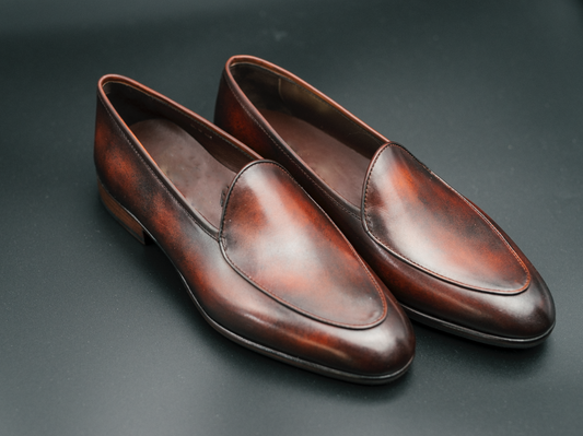 Brown Leather Rivireso Loafers