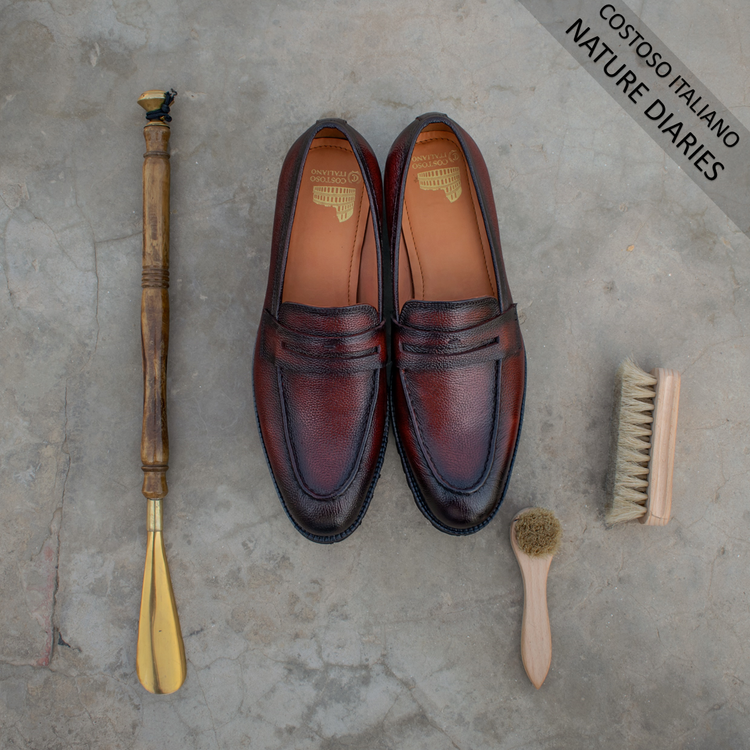 Height Increasing Brown Leather Montreal Chunky Loafers