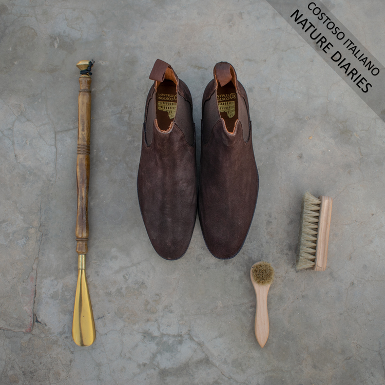 Height Increasing Brown Suede Fenland Slip On Chelsea Boots