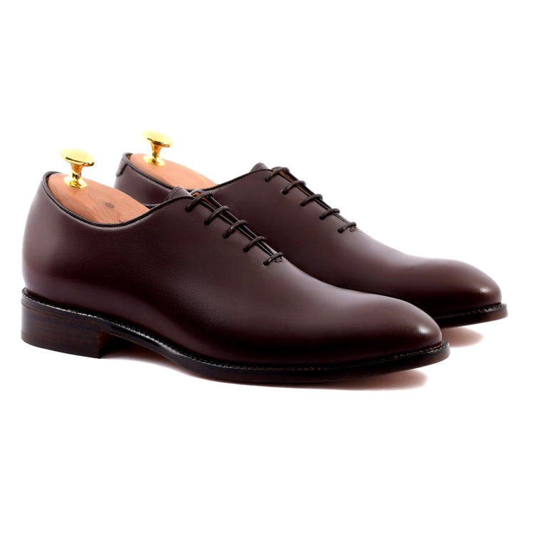 Height Increasing Brown Leather Drayton One Cut Oxfords