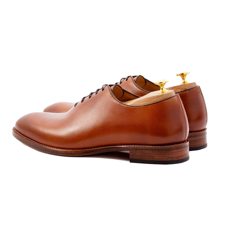 Height Increasing Tan Leather Drayton One Cut Oxfords - Formal Shoes