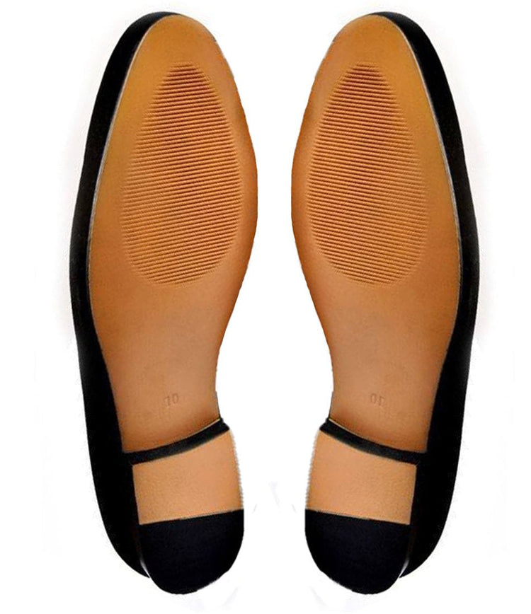 Black Velvet Dragon Embroidered Loafers