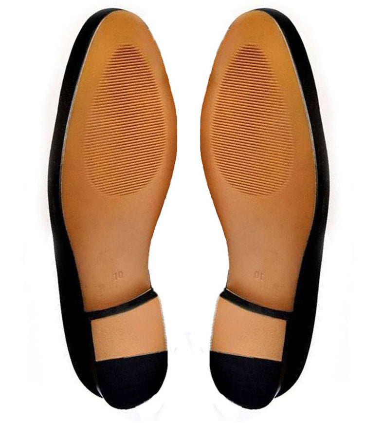 Black Velvet Thug Life Embroidered Loafers