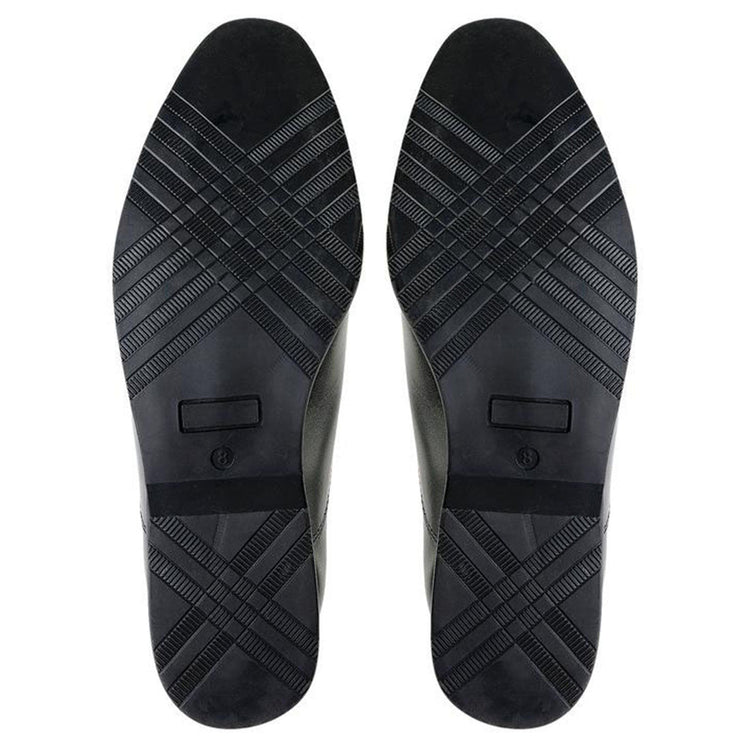 Formal Black Leather Slip on Shoes