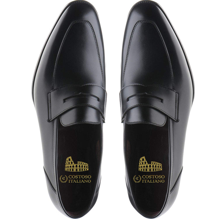 Black Leather Acton Loafers