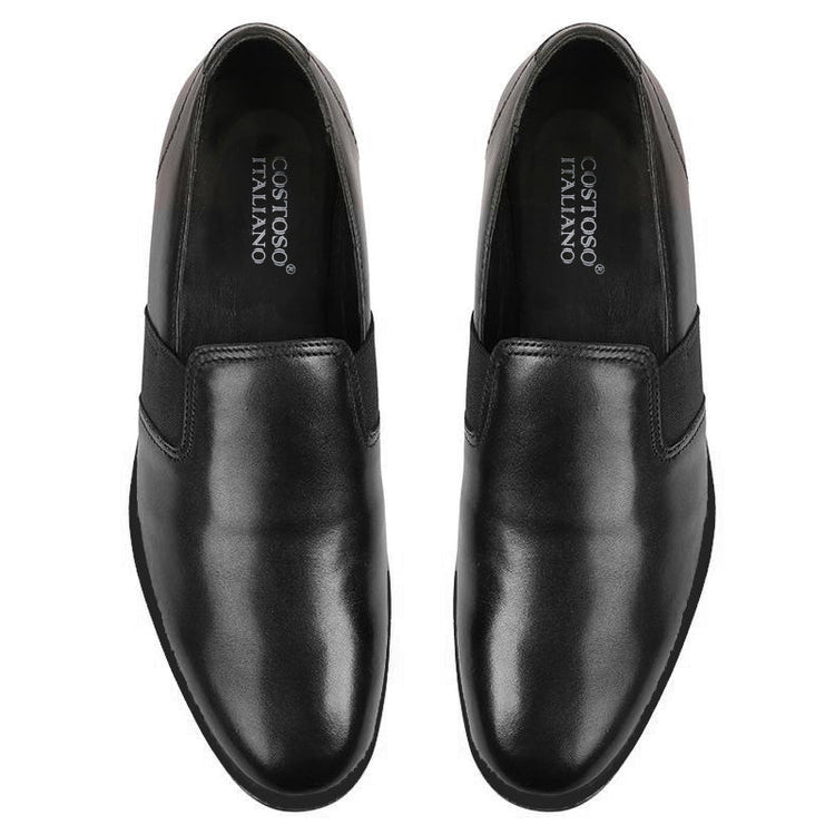 Formal Black Leather Slip-on Shoes
