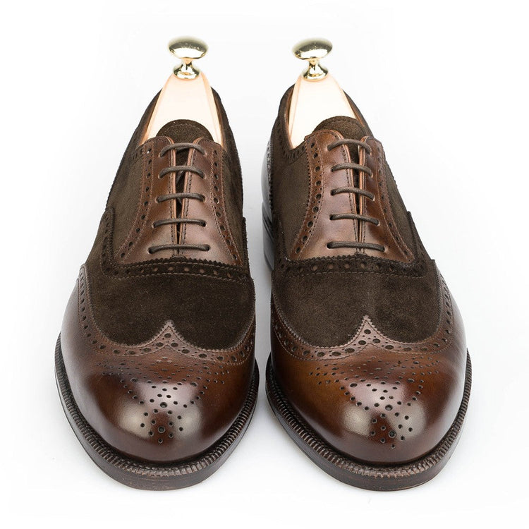 Brown Suede & Leather Romford Brogue Oxfords