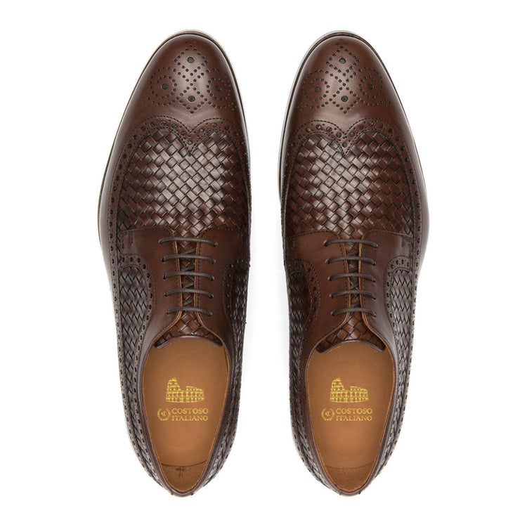 Brown Leather Norwood Brogue Derby Shoes