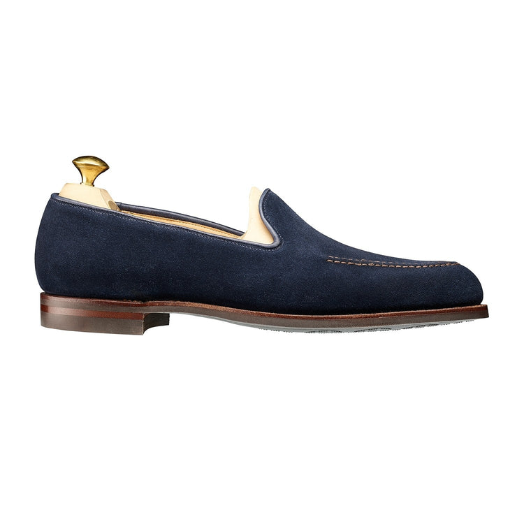 Navy Blue Suede Rotenburg Loafers