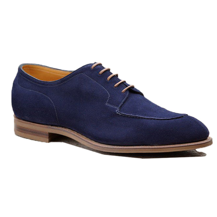 Navy Blue Suede Hamlet Derby Shoes