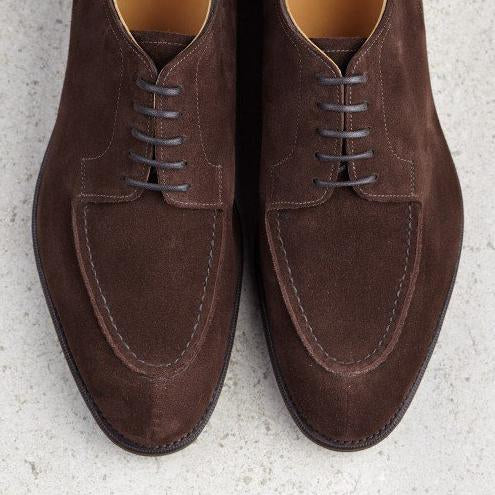 Flat Feet Shoes - Brown Suede Hamlet Derby Shoes with Arch Support