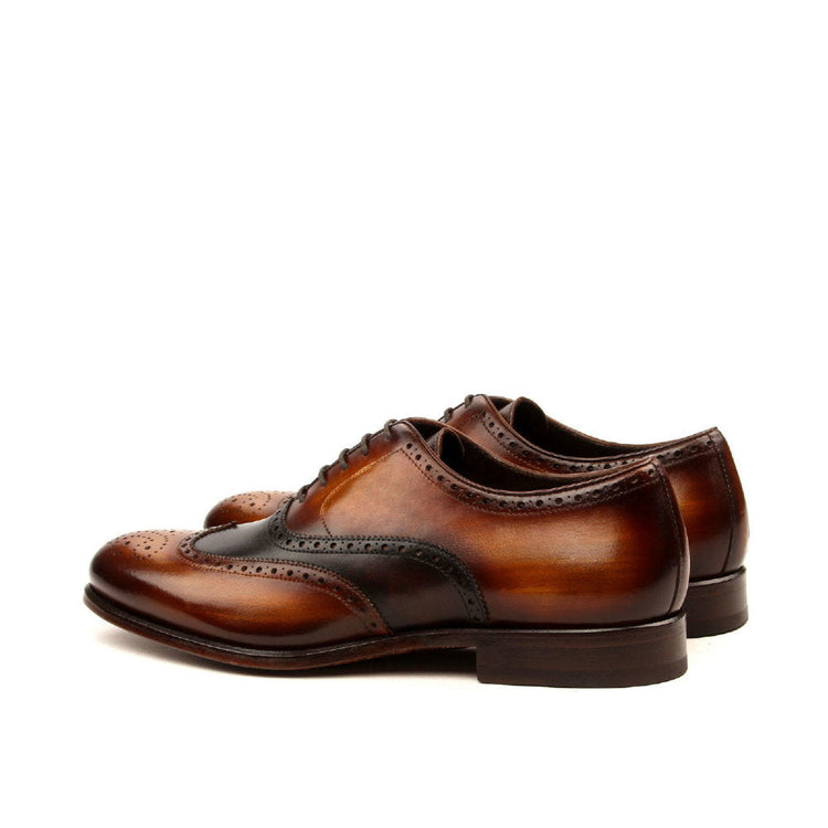Height Increasing Goodyear Welted Sabrosa Black Leather Oxford With Violin Leather Sole