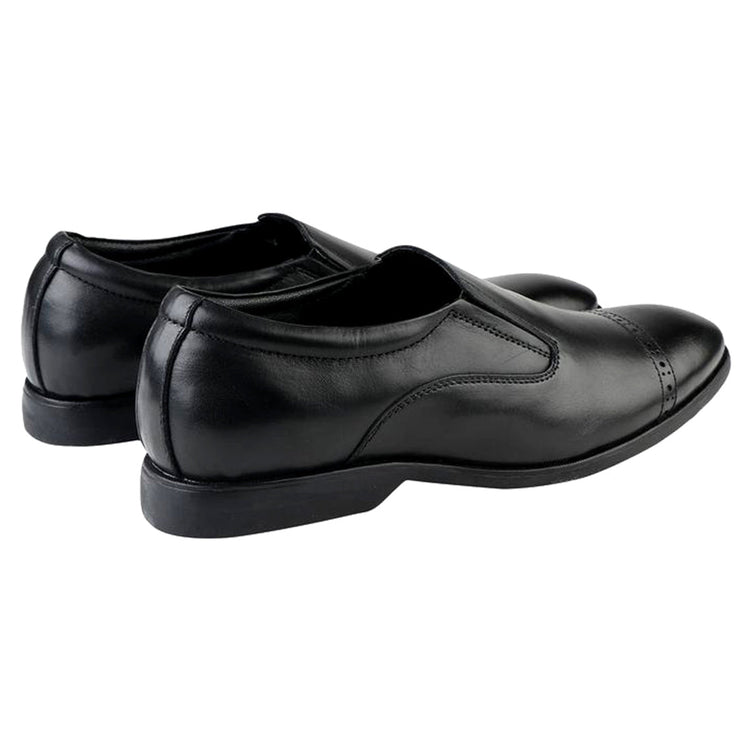 Formal Black Leather Slip on Shoes
