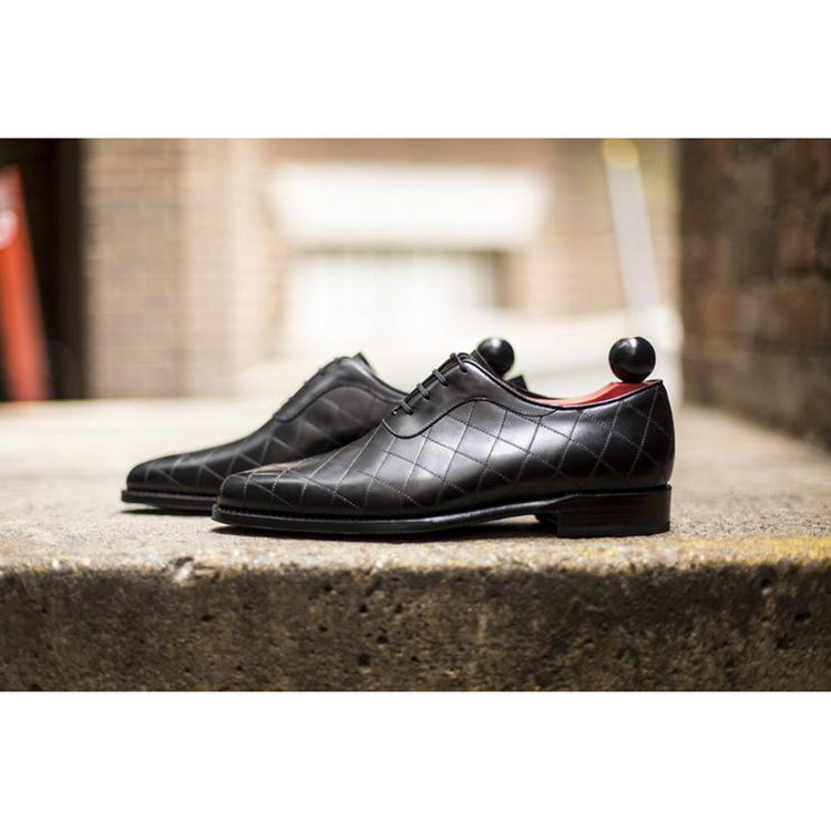 Black Leather Copnor Oxfords