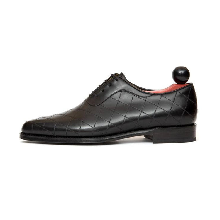 Flat Feet Shoes - Black Leather Copnor Oxfords with Arch Support