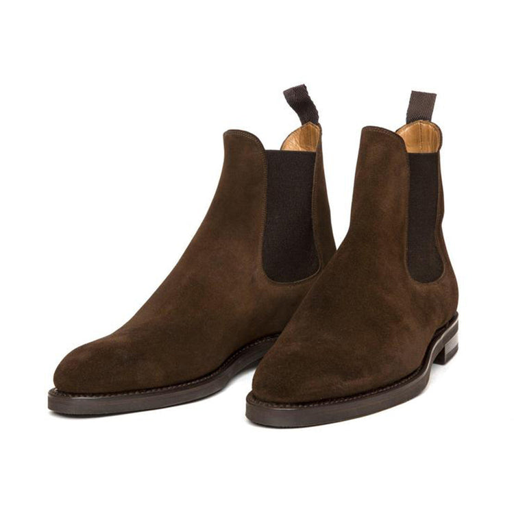 Height Increasing Brown Suede Fenland Slip On Chelsea Boots