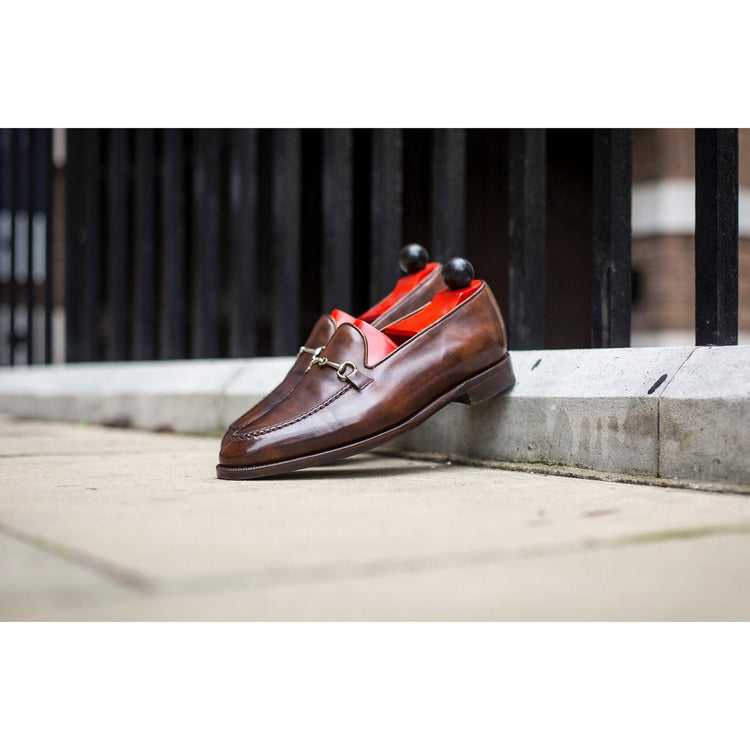 Brown Leather Palmela Horsebit Loafers