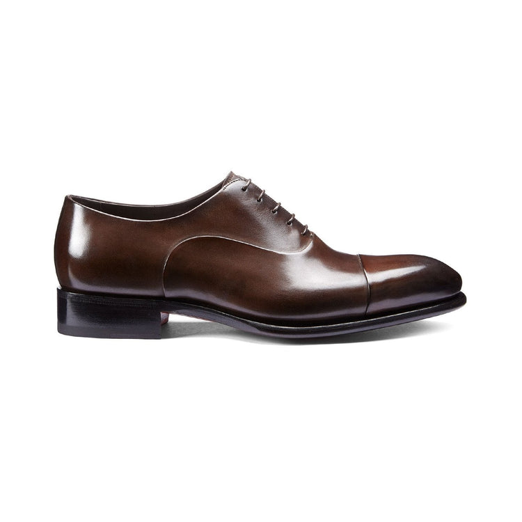 Flat Feet Shoes - Brown Leather Woodford Balmoral Toe Cap Oxfords with Arch Support