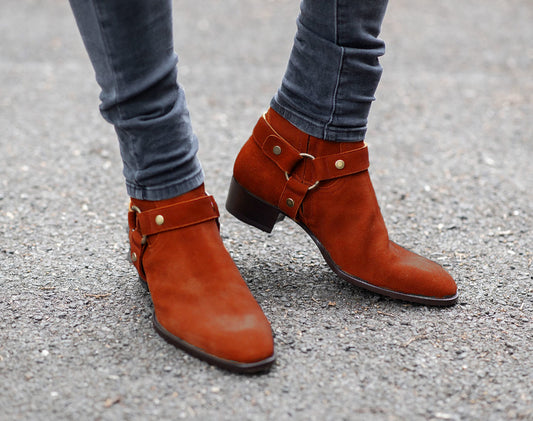Brick Tan Suede Ravien Harness Chelsea Boots