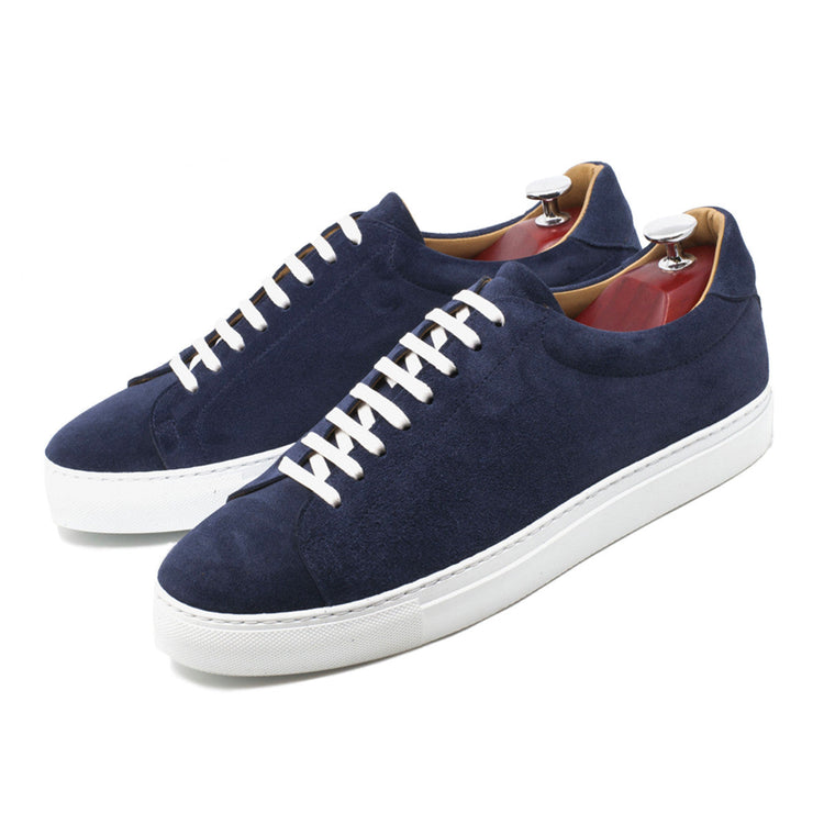 Height Increasing Navy Blue Suede Cieza Whole Cut Sneakers