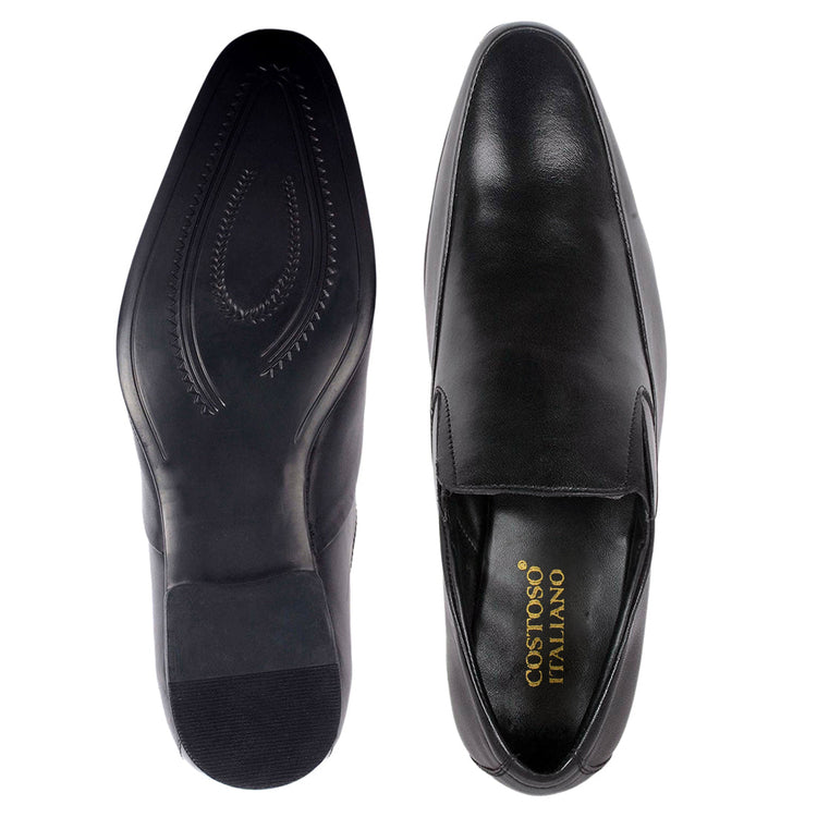 Formal Black Leather Slip-on Shoes