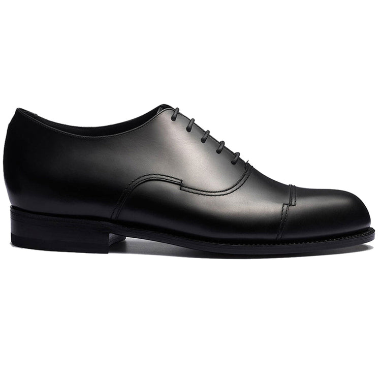 Height Increasing Black Leather Broxtowe Balmoral Oxfords