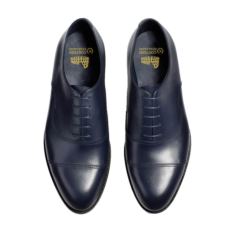 Navy Blue Leather Broxtowe Balmoral Oxfords