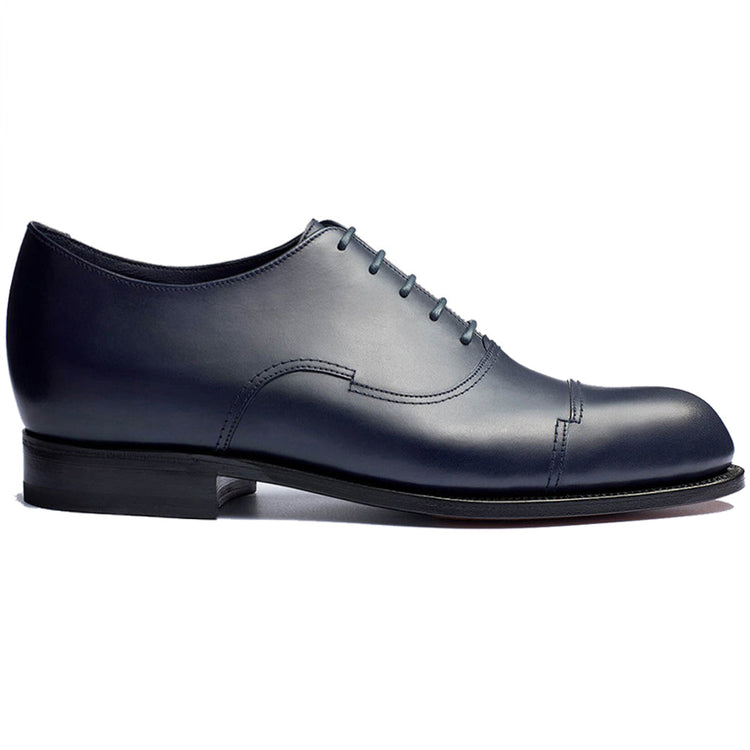 Height Increasing Navy Blue Leather Broxtowe Balmoral Oxfords