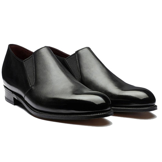 Height Increasing Black Leather Worthing Loafers
