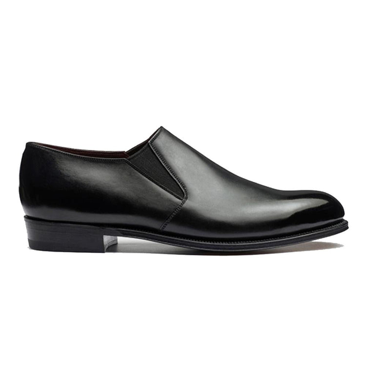 Flat Feet Shoes - Black Leather Worthing Loafers with Arch Support