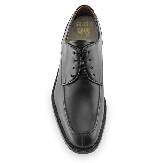 Height Increasing Black Leather Chaplelds Derby Shoes
